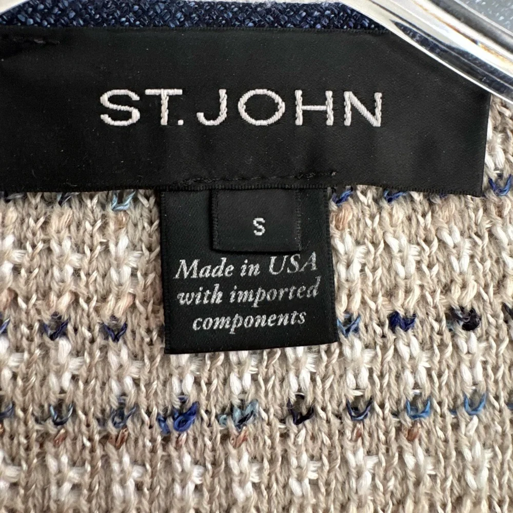 St. John Tweed Cropped Evening Jacket,made in USA SIZE S wool cotton - Picture 3 of 5